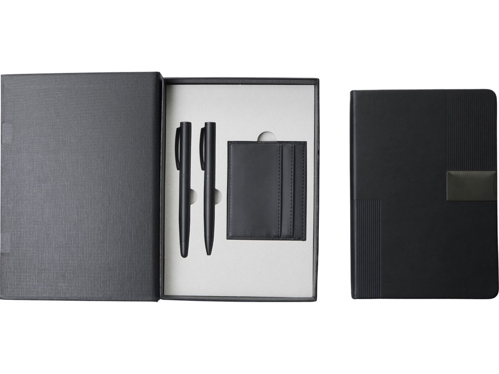 Подарочный набор «Goethe» с блокнотом А5, 2-мя ручками и картхолдером