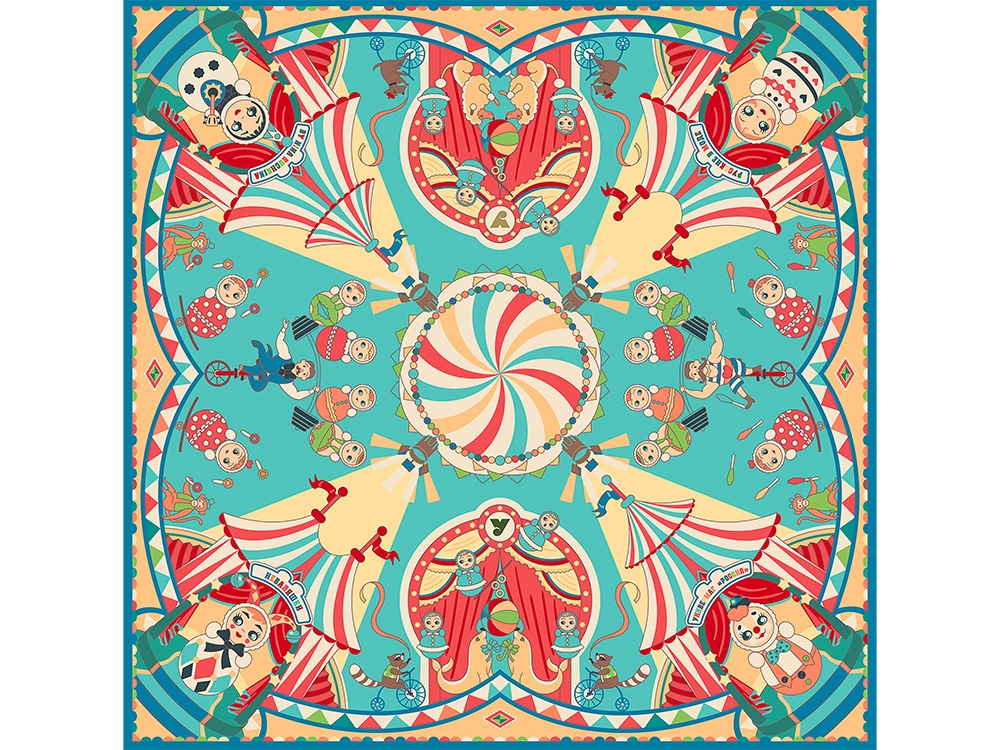 Платок «Русская неваляшка. Праздник»