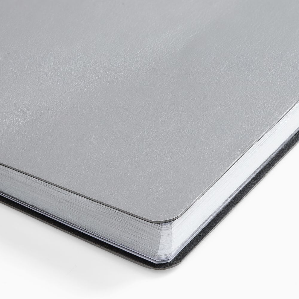 Ежедневник Nebraska Flex, недатированный, белый с серебристым