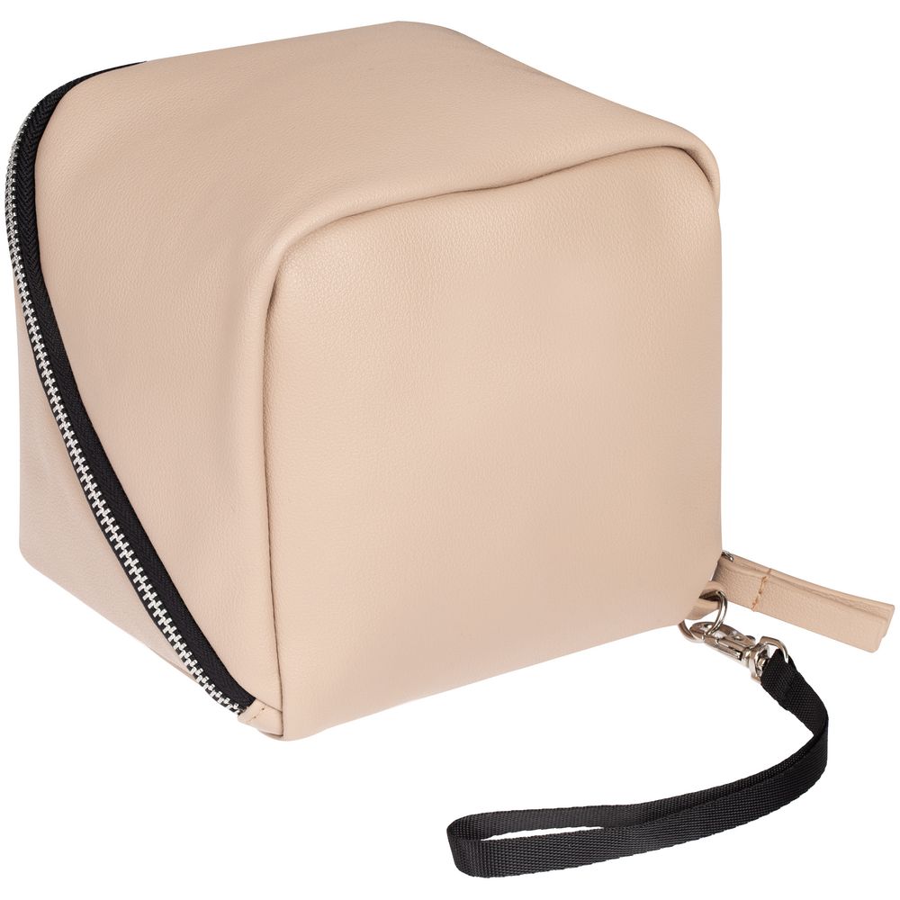 Дорожная косметичка Cubo, серая с логотипом