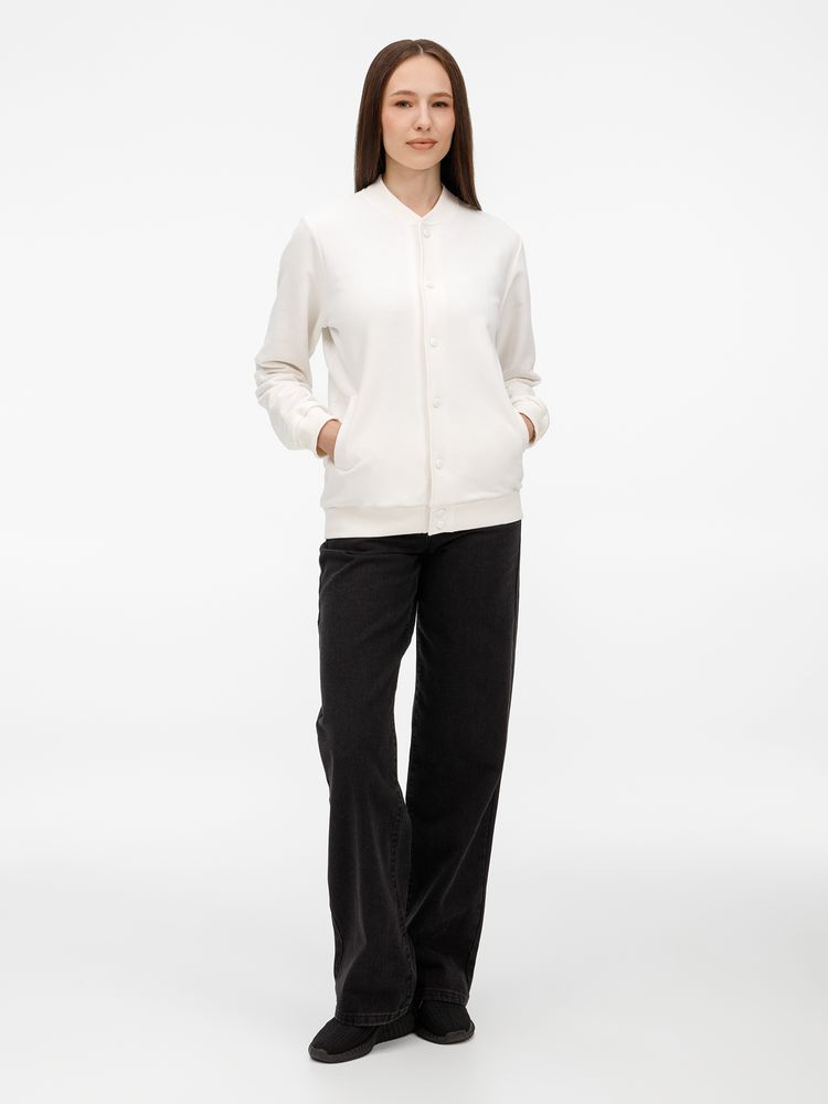 Бомбер унисекс AtmosWear, молочно-белый