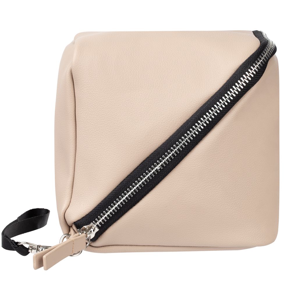 Дорожная косметичка Cubo, серая с логотипом