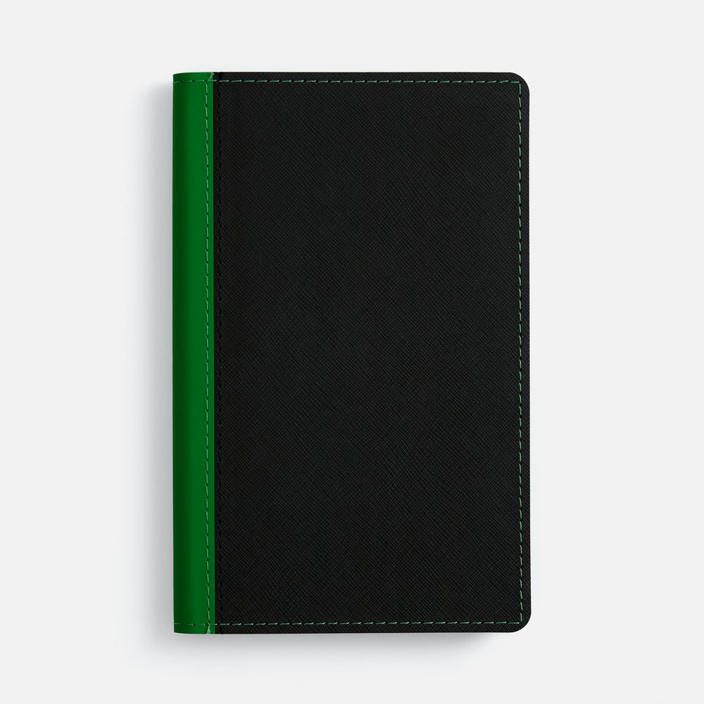 Ежедневник Nice Twice, недатированный, черный с ярко-зеленым