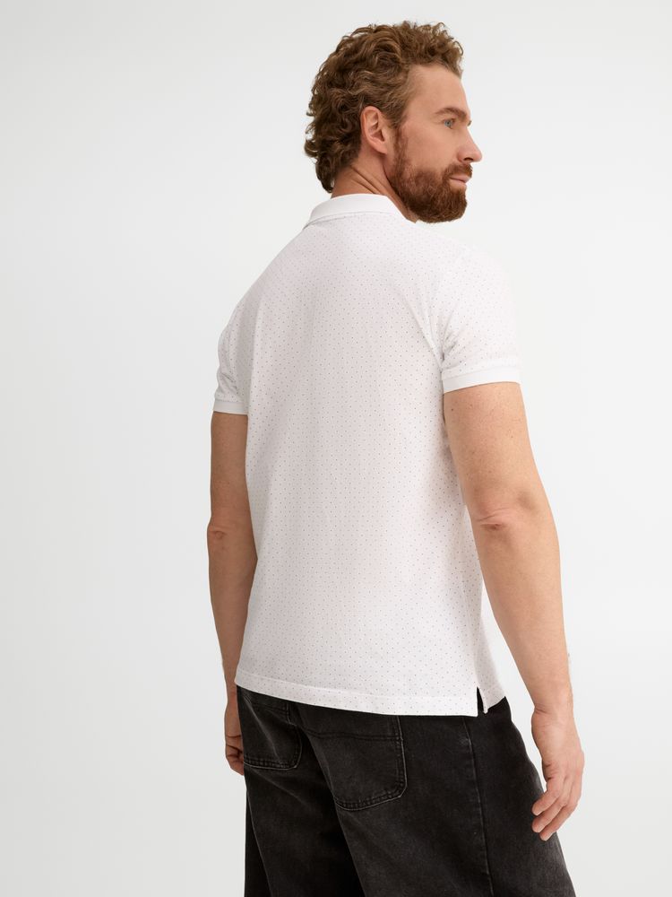 Рубашка поло мужская Brandy Men, белая с темно-синим