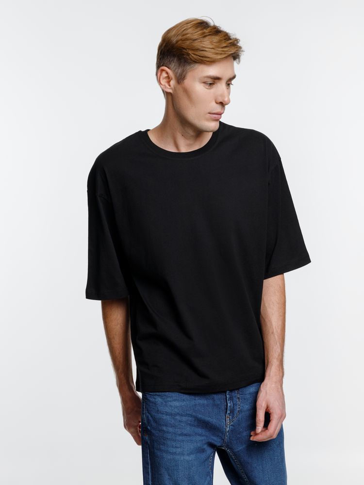 Футболка оверсайз унисекс Base Space, темно-синяя