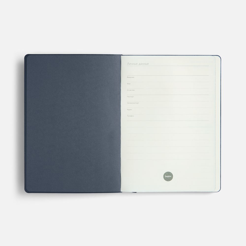 Ежедневник Doppio, недатированный, черный с красным