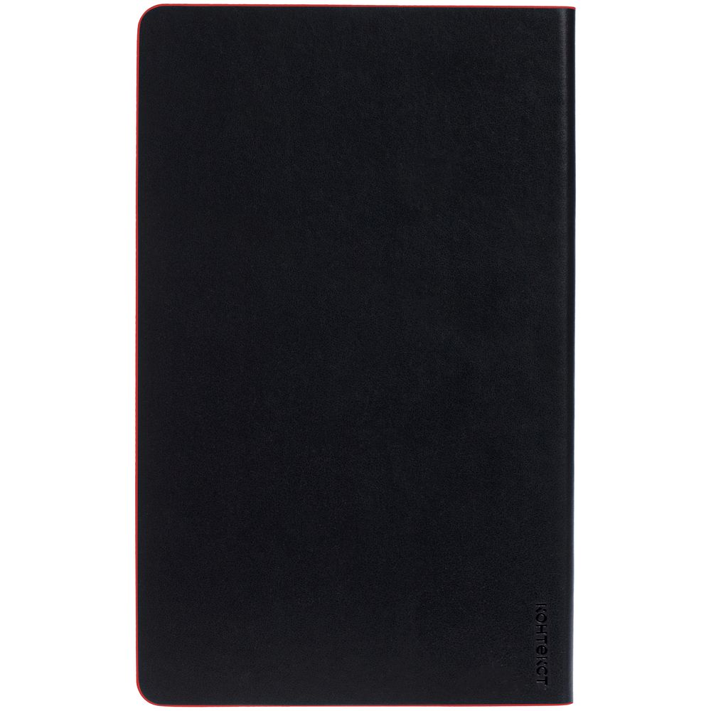 Ежедневник Trait, недатированный, черный с красным