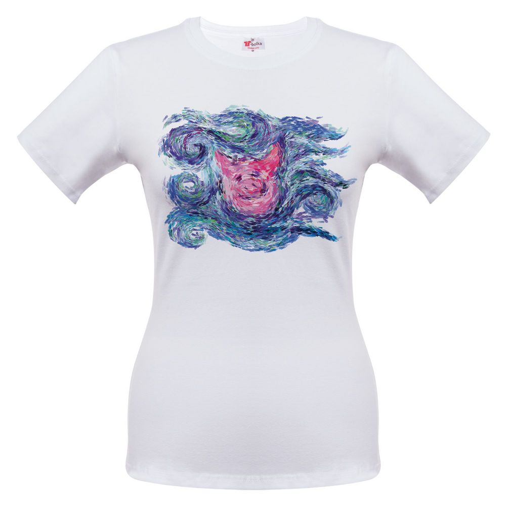 Футболка женская «Ван-Пиг», синяя