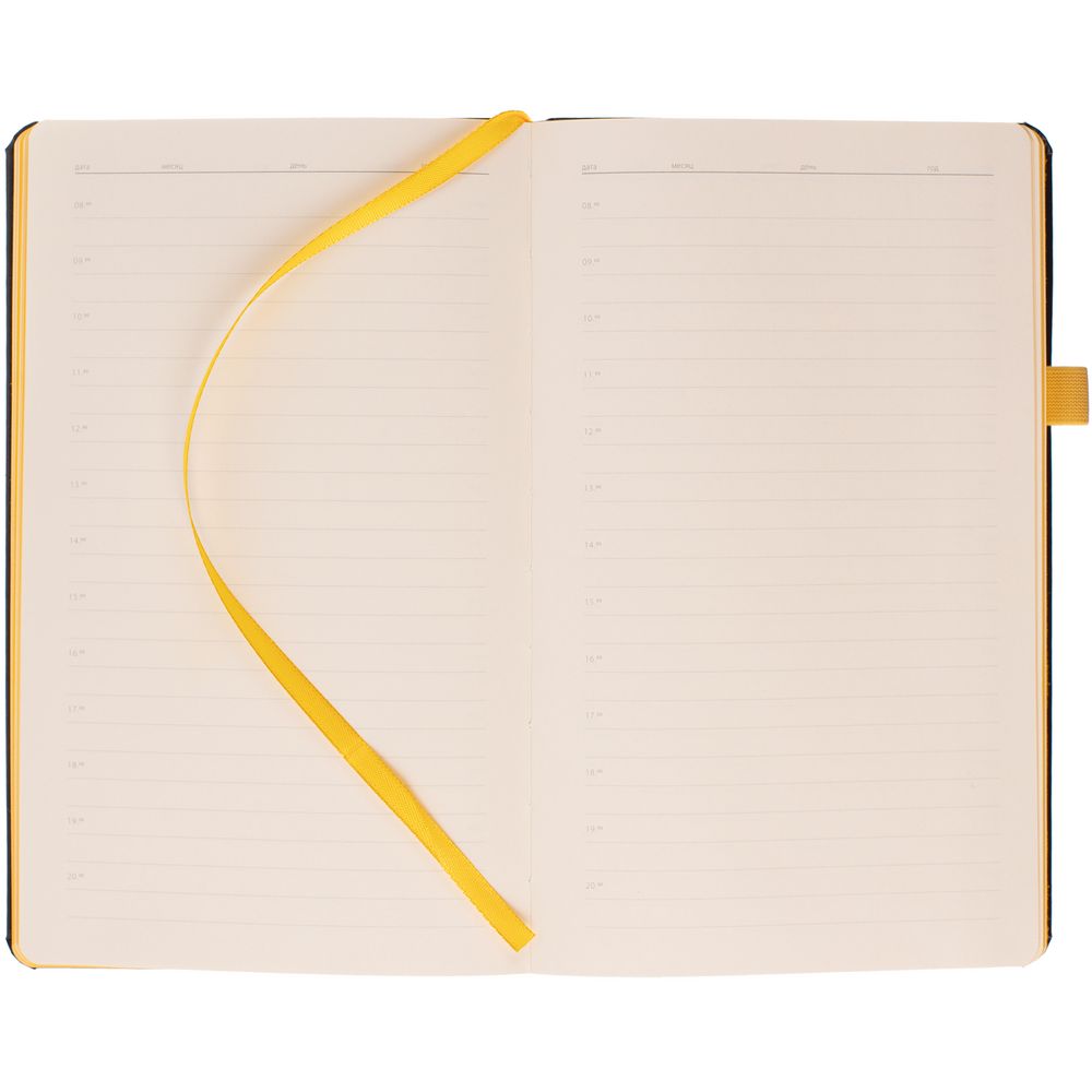 Ежедневник Ton Black, недатированный, черный с зеленым