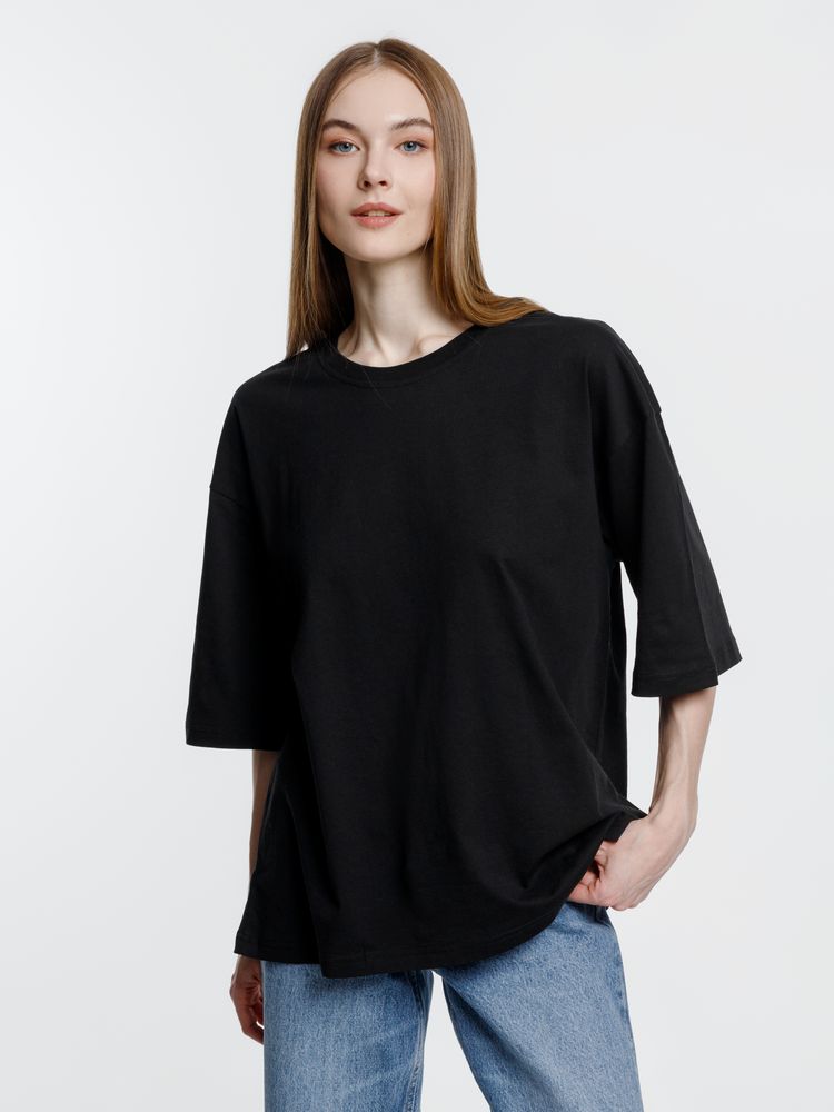 Футболка оверсайз унисекс Base Space, темно-синяя