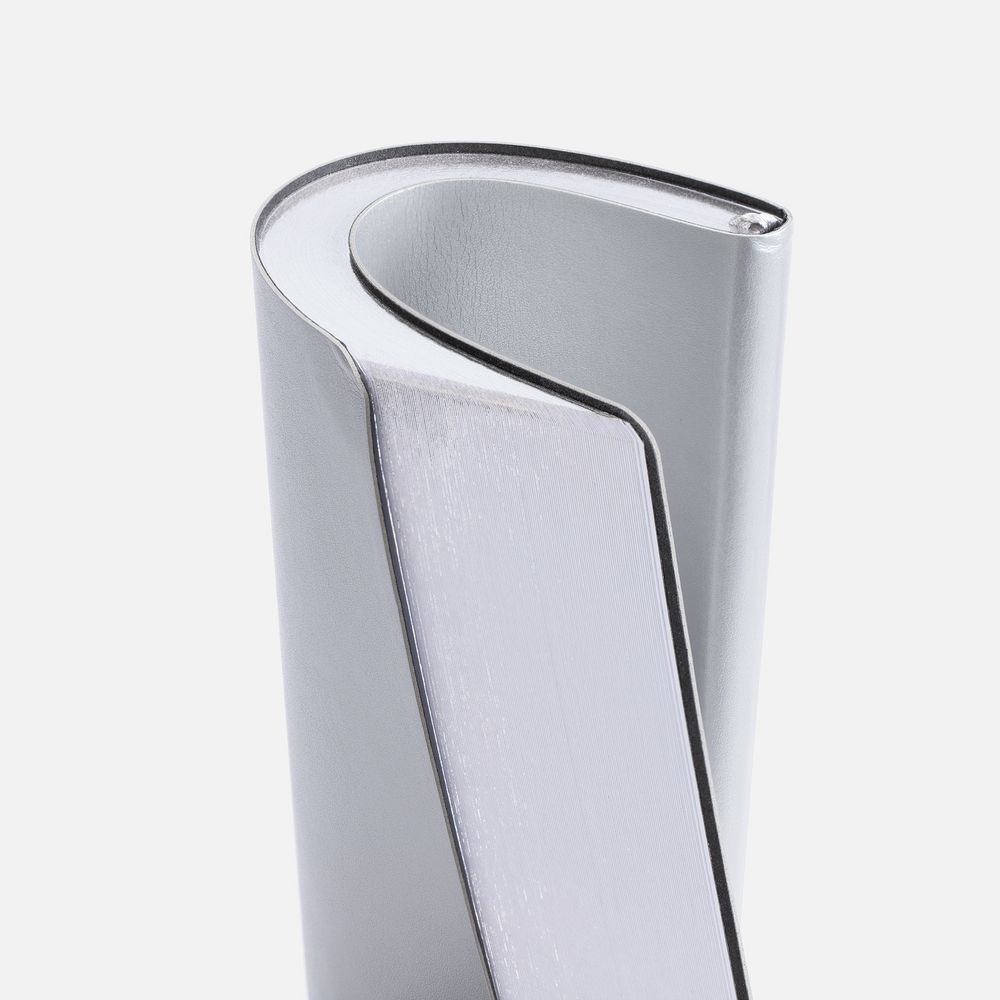 Ежедневник Nebraska Flex, недатированный, белый с серебристым