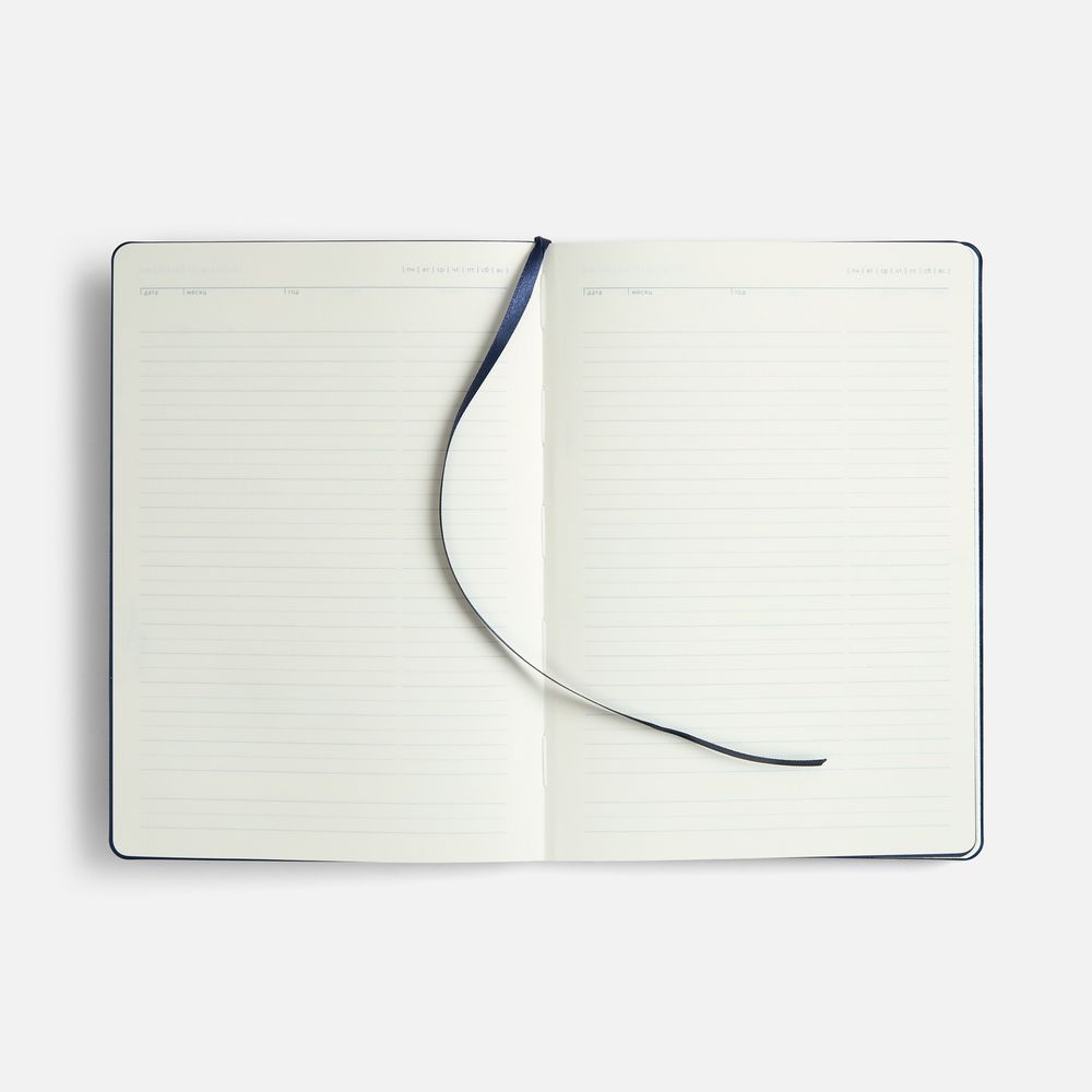 Ежедневник Doppio, недатированный, черный с красным