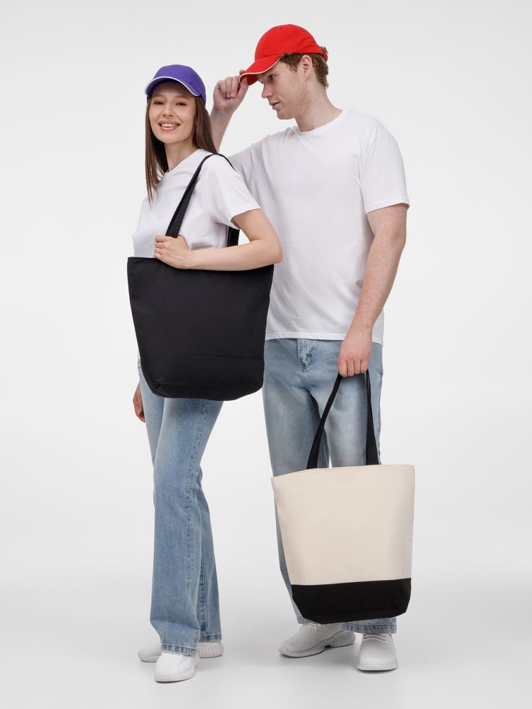 Сумка для покупок на молнии Shopaholic Zip, синяя