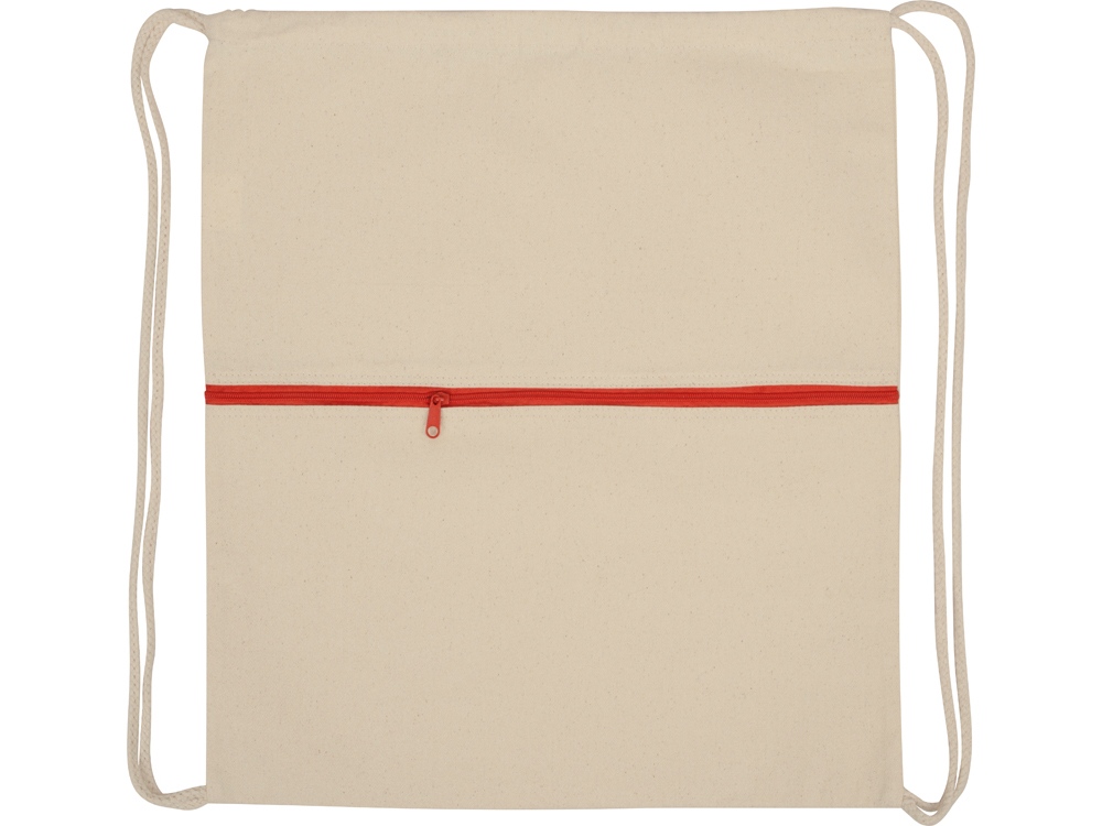 Рюкзак-мешок «Lark» из хлопка 180 г/м2 с цветной молнией