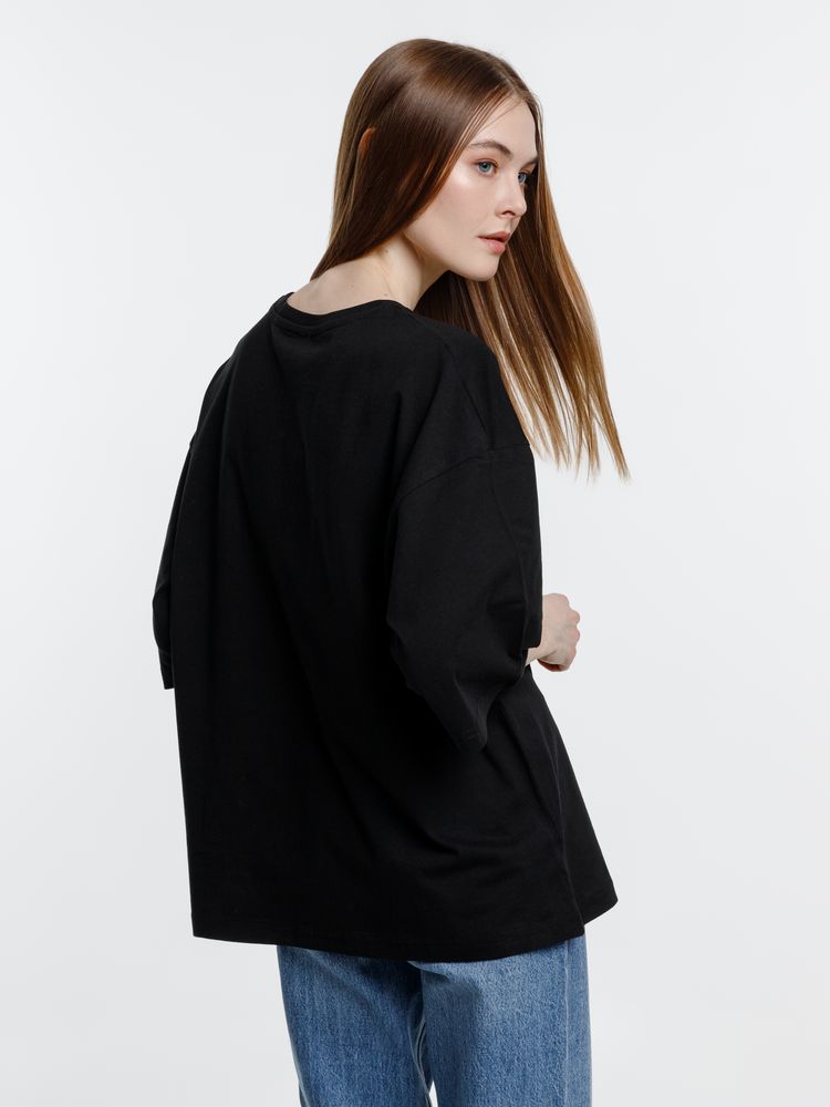 Футболка оверсайз унисекс Base Space, темно-синяя