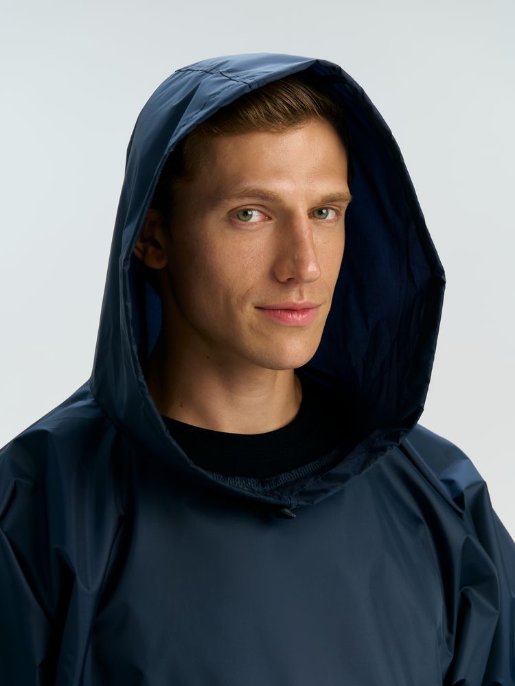 Дождевик-анорак Alatau, укороченный, синий, единый размер