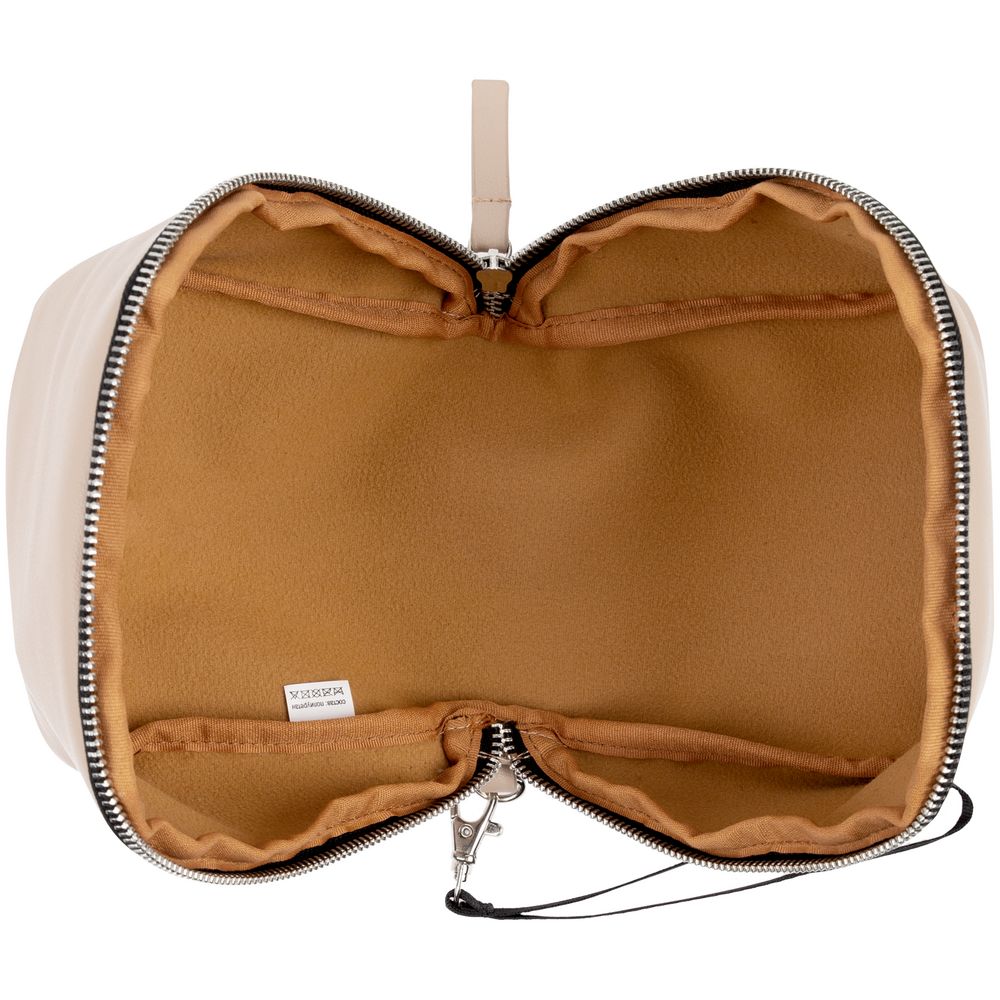 Дорожная косметичка Cubo, серая с логотипом