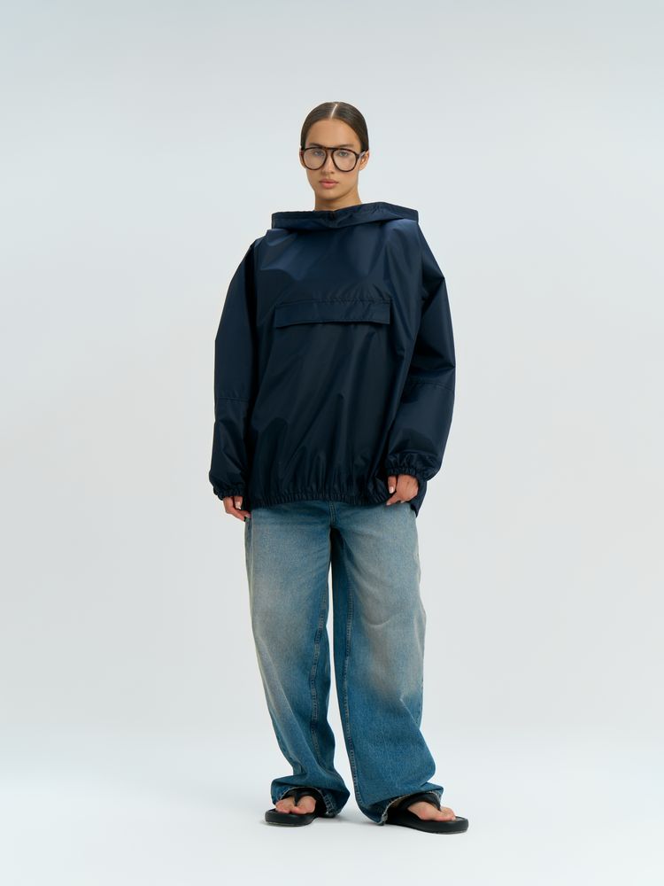 Дождевик-анорак Alatau, укороченный, синий, единый размер