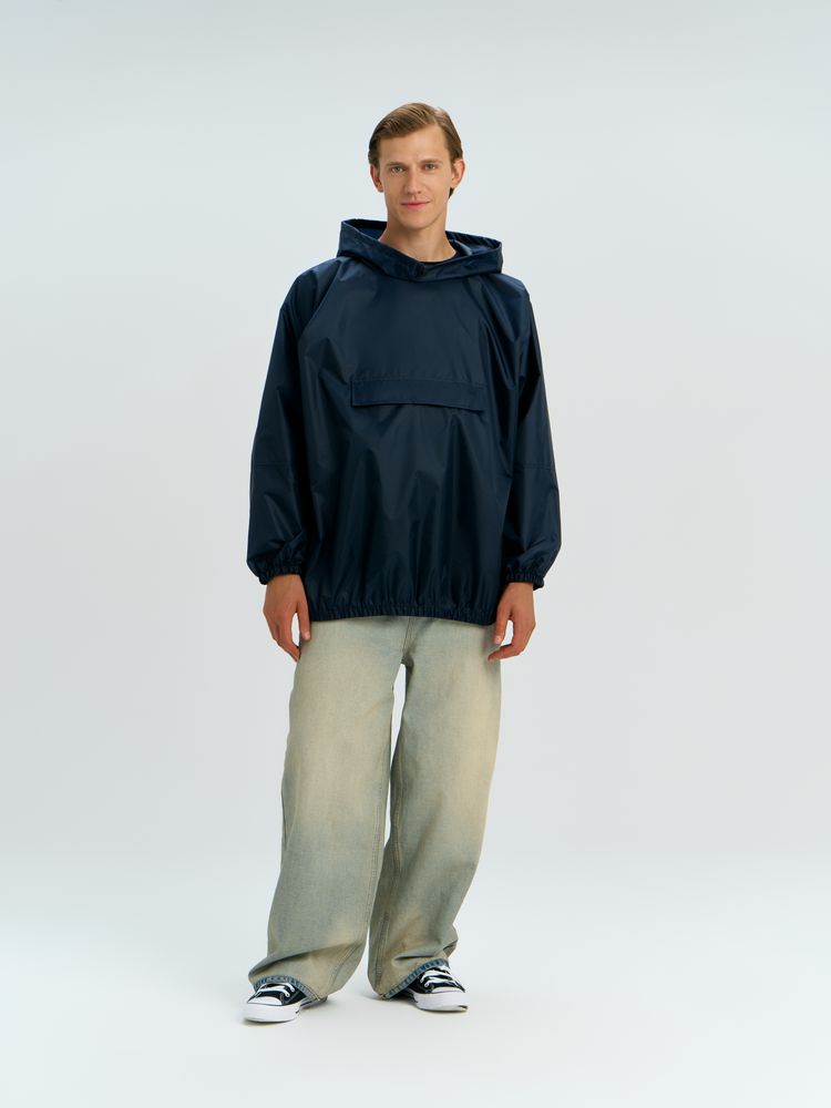 Дождевик-анорак Alatau, укороченный, синий, единый размер