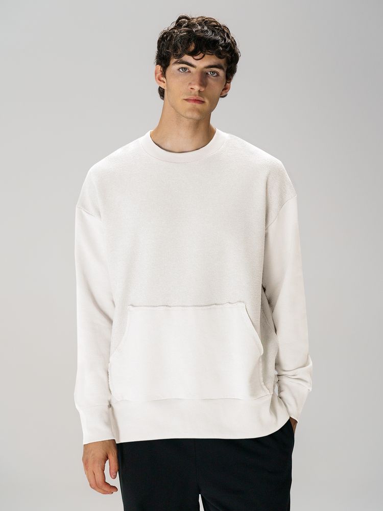 Свитшот оверсайз унисекс Vozduh, темно-синий