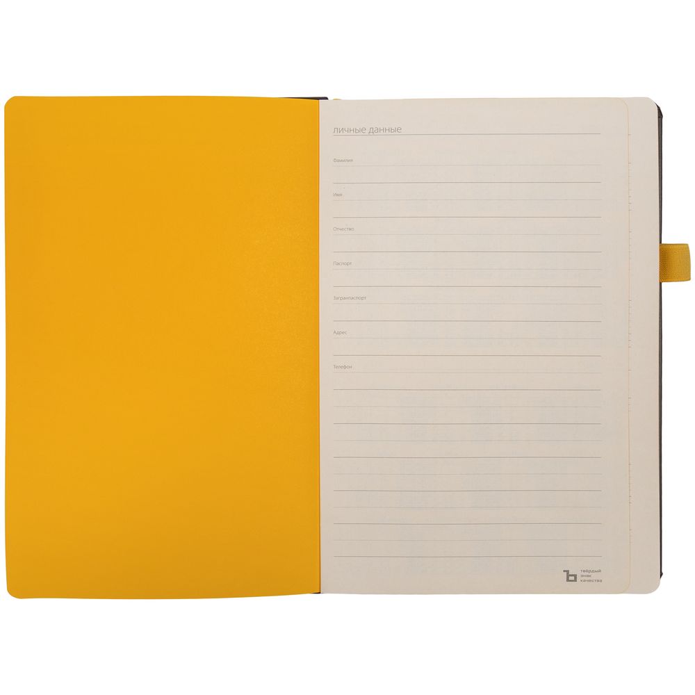 Ежедневник Ton, недатированный, черный с зеленым